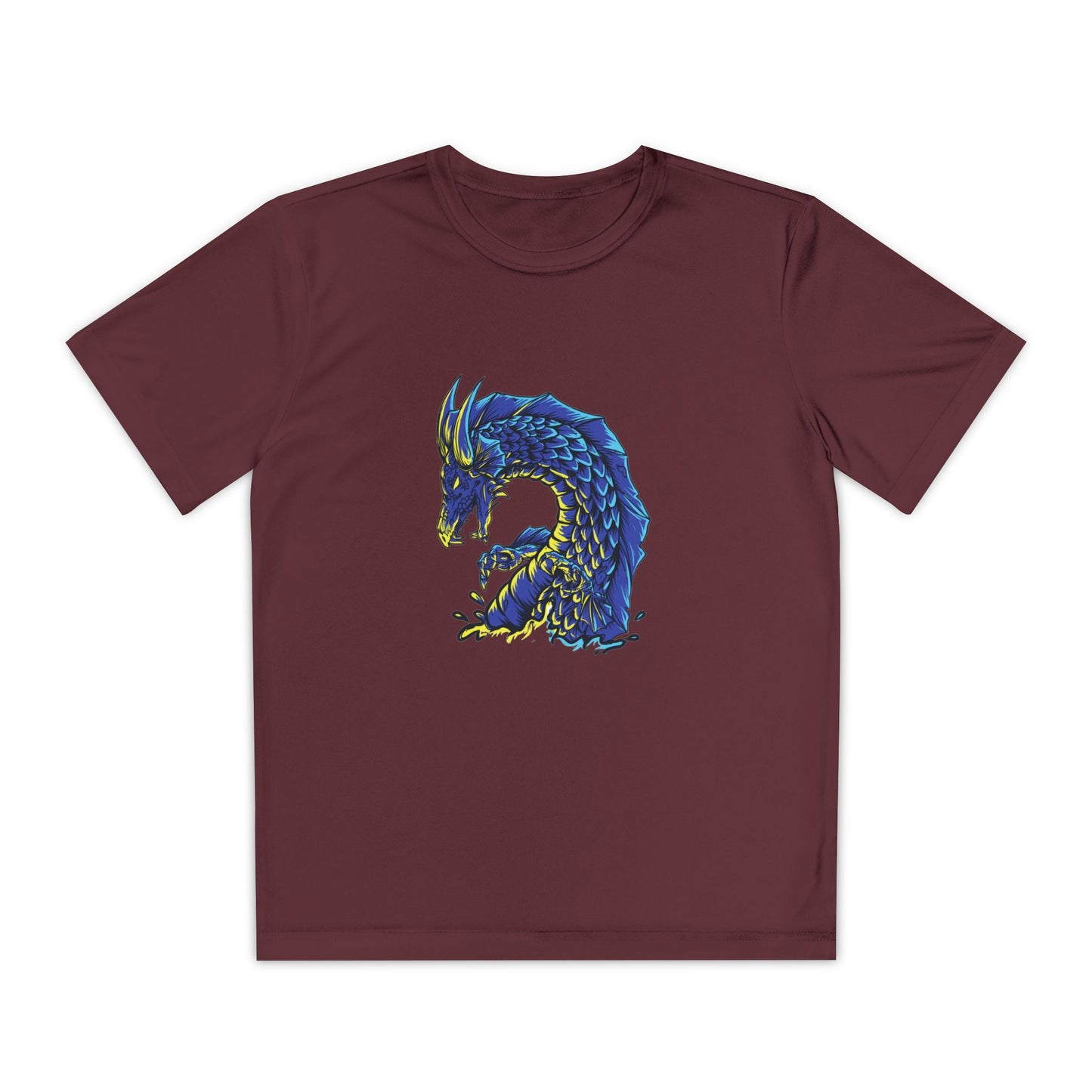 T-Shirt Youth Dragon Graphic Tee Competitive Spirit Shirt for Kids Epic Dragon Art Birthday Gift Sports Event Apparel