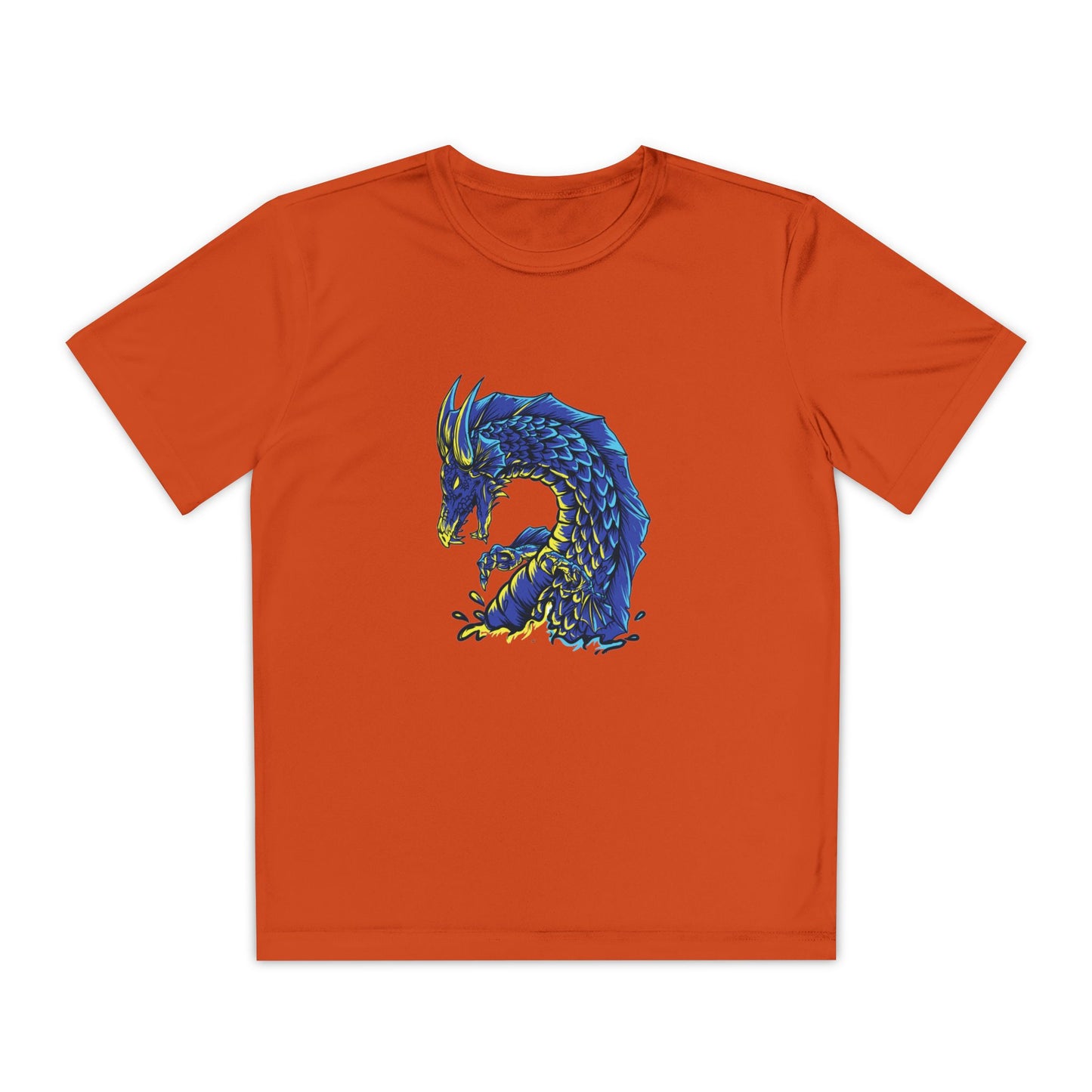 T-Shirt Youth Dragon Graphic Tee Competitive Spirit Shirt for Kids Epic Dragon Art Birthday Gift Sports Event Apparel