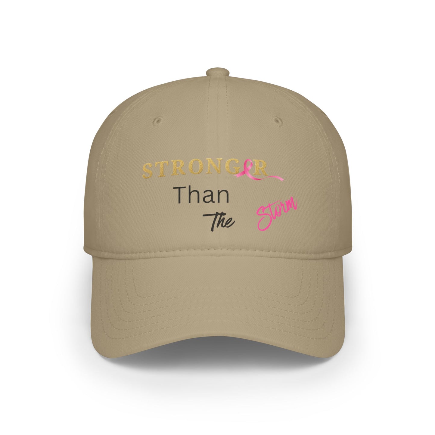 Baseball Cap Stronger Than The Storm Inspirational Low Profile Hat Cancer Awareness Gift