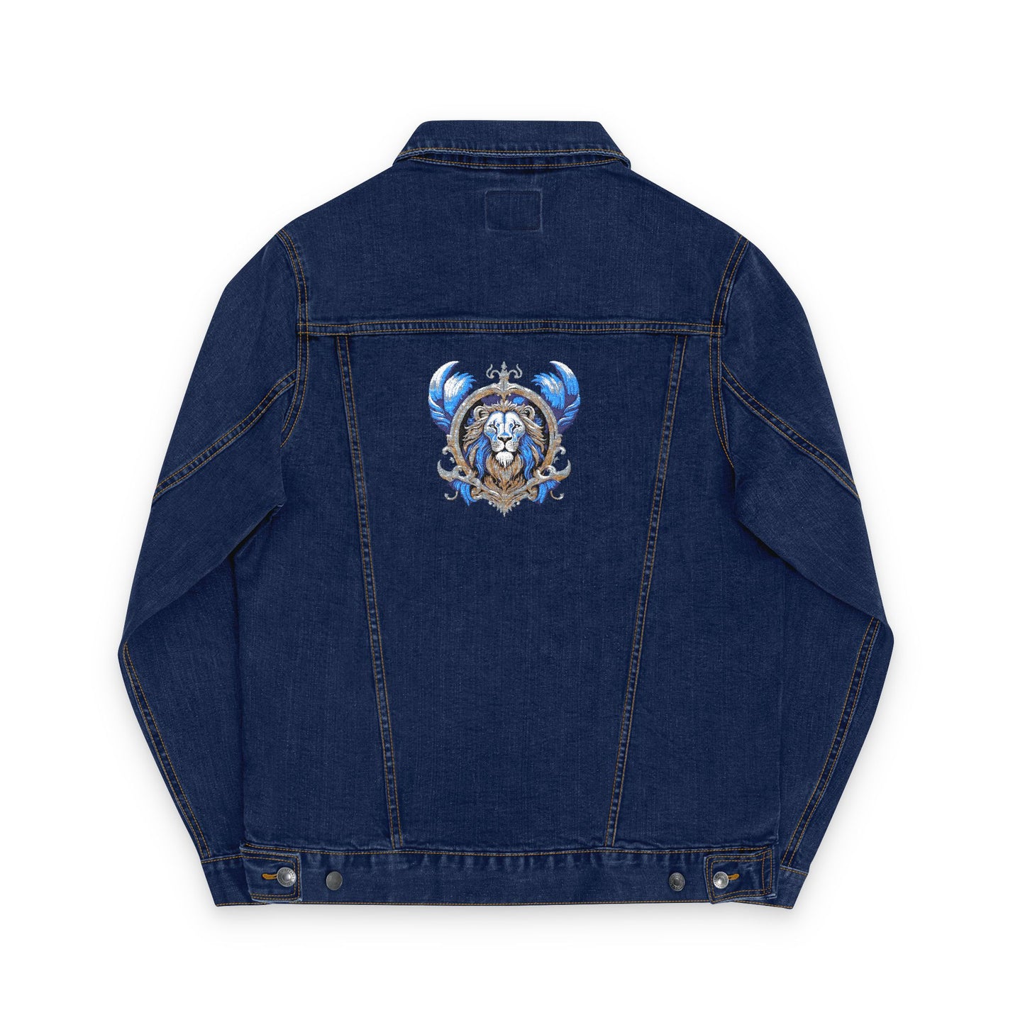 Denim Jacket Embroidered Unisex Denim Jacket Boho Style Jacket Denim Outerwear for Him Casual Jacket Unique Gift for Her