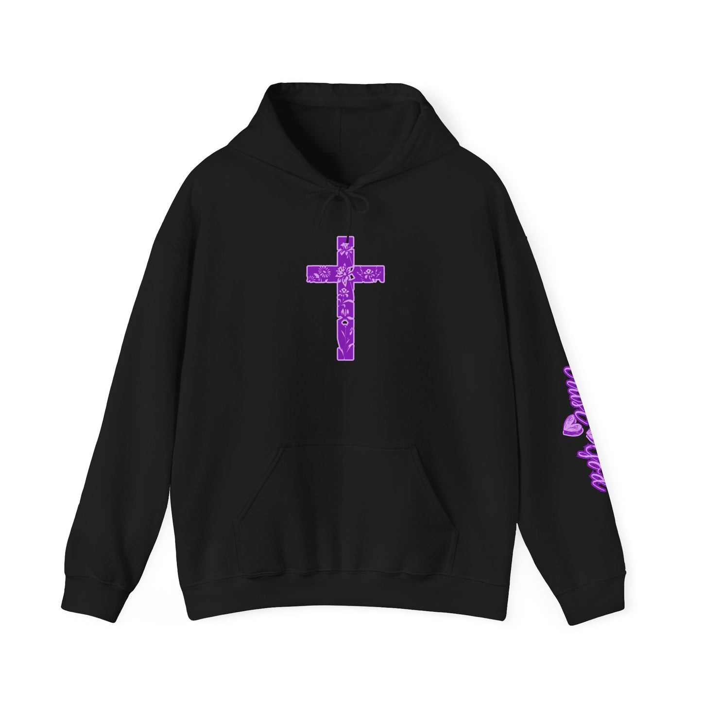Sweatshirt Faith & Love Unisex Hooded Sweatshirt Inspirational Christian Apparel Spiritual Religious Gift