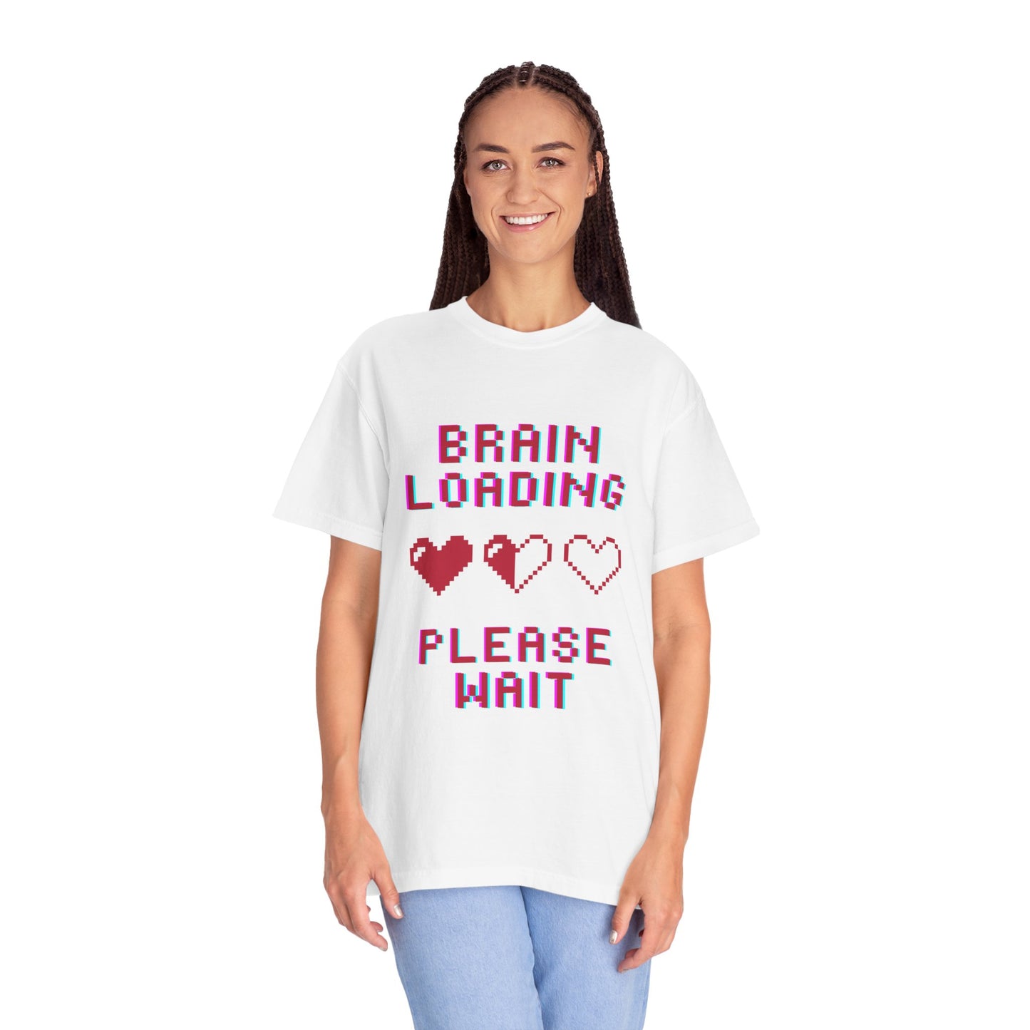 T-Shirt Brain Loading Unisex T-shirt Gamer Gift Fun Gift Geeky Apparel Cute Slogan Tee Perfect for Relaxation