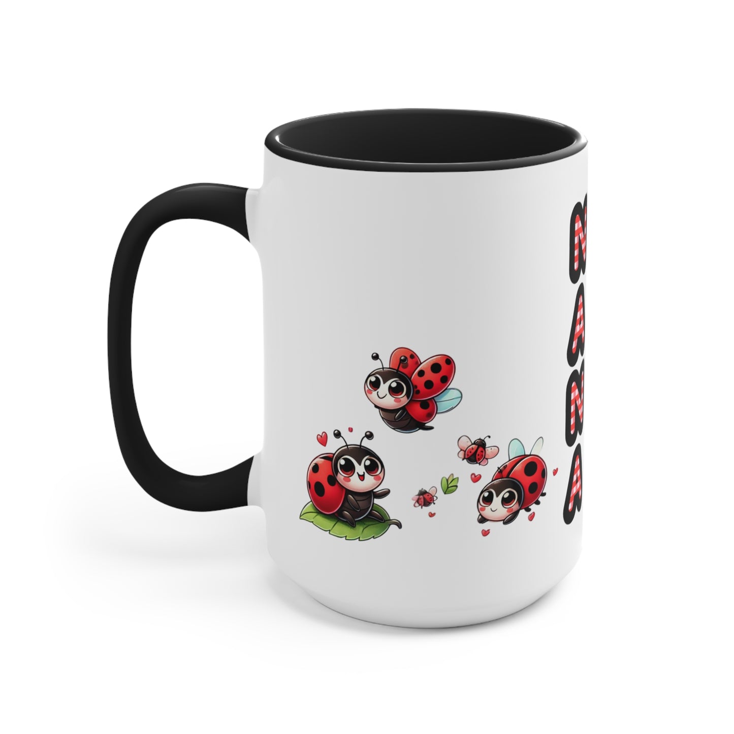 Coffee Mug Personalized Nana Ladybug Accent Mug - Cute Gift for Grandmothers