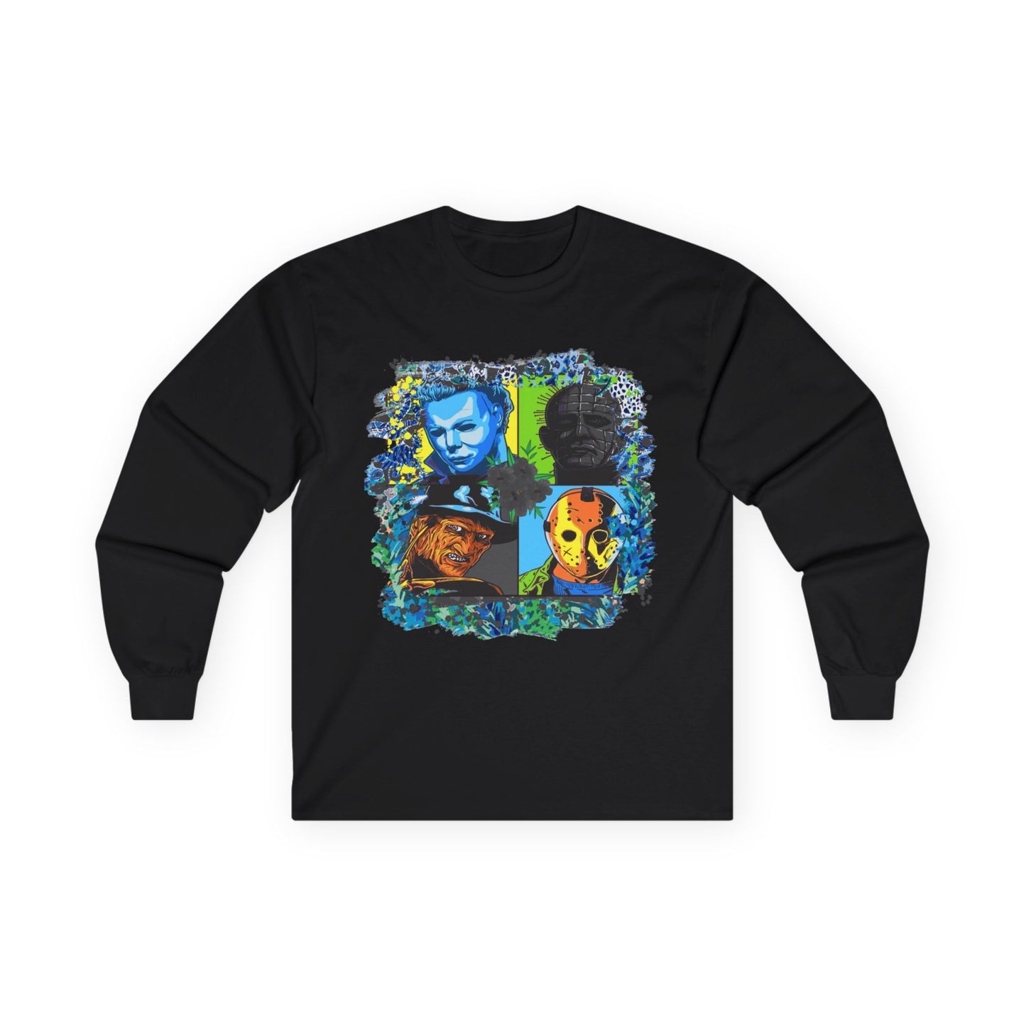 T-Shirt Artistic Long Sleeve Tee Unique Graphic Apparel Unisex Casual Wear Gift for Art Lovers Eco-Friendly Fashion Comfortable Layering Halloween