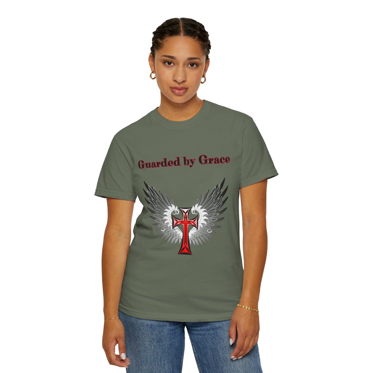 T-Shirt Guarded by Grace Unisex T-Shirt with Wings Design Christian Apparel Unique Gift Faith-based Fashion Inspirational SpiritualTee
