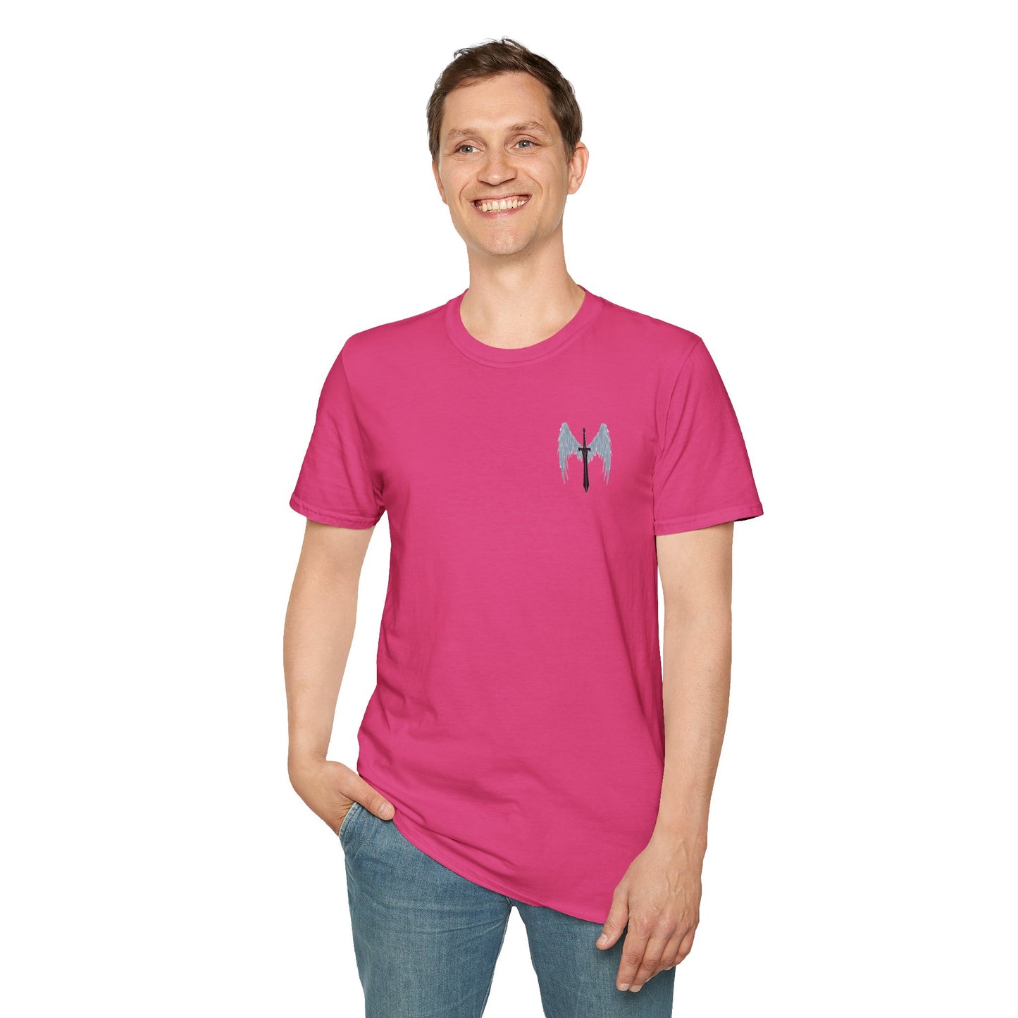T-Shirt Unisex Softstyle T-Shirt with Inspirational Psalm Design Motivational Tee Christian Apparel Faith-Based Gift Casual Wear