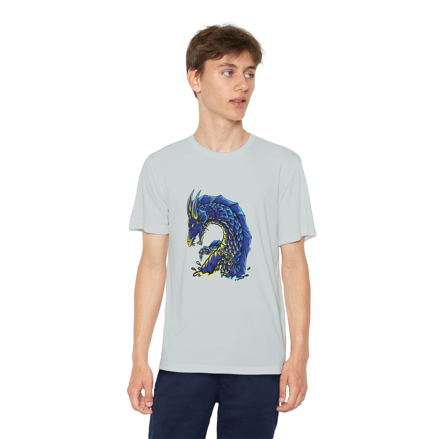 T-Shirt Youth Dragon Graphic Tee Competitive Spirit Shirt for Kids Epic Dragon Art Birthday Gift Sports Event Apparel