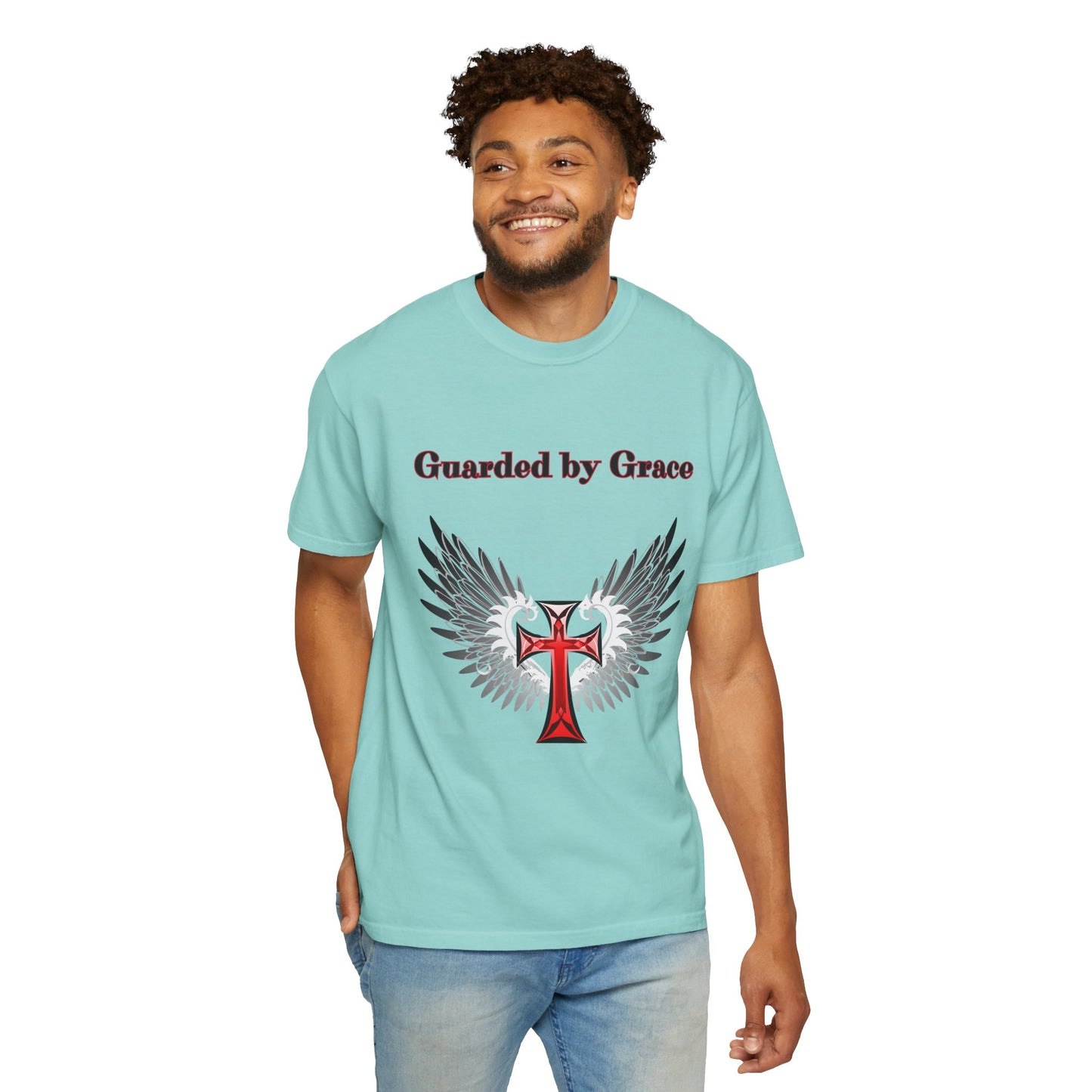 T-Shirt Guarded by Grace Unisex T-Shirt with Wings Design Christian Apparel Unique Gift Faith-based Fashion Inspirational SpiritualTee