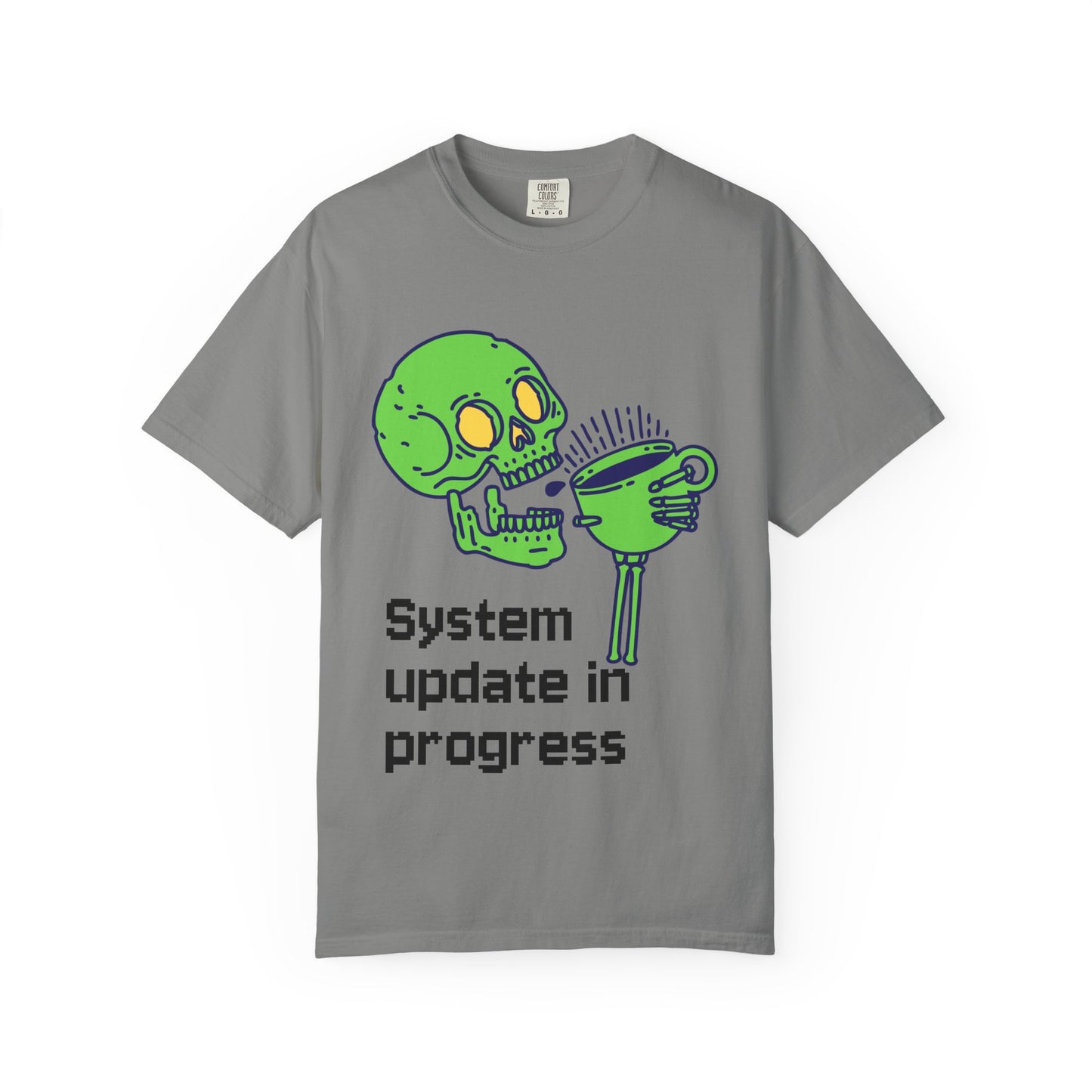 T-Shirt Funny Skeleton T-Shirt Unisex Graphic Tee Halloween Shirt Casual Wear Gift for Tech Lovers Humor Apparel