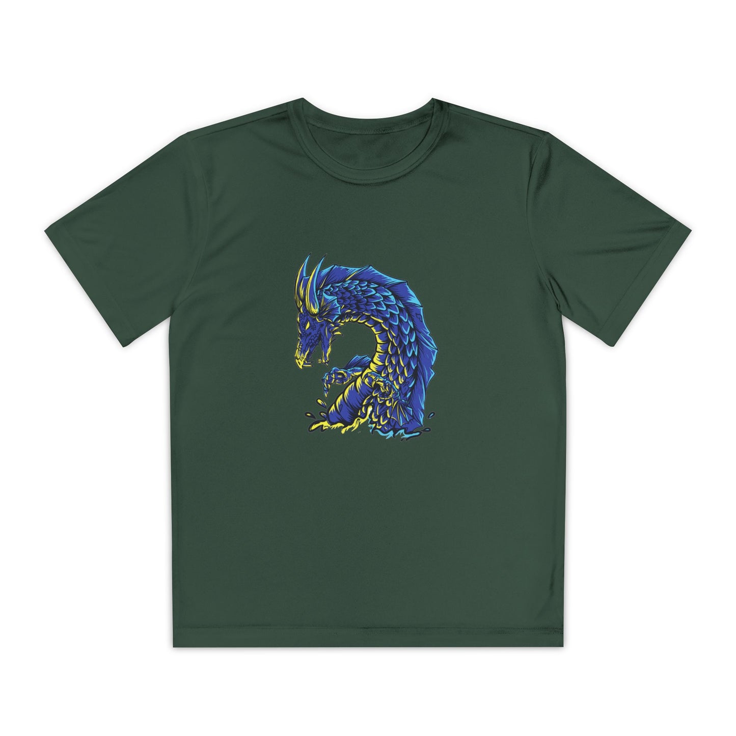 T-Shirt Youth Dragon Graphic Tee Competitive Spirit Shirt for Kids Epic Dragon Art Birthday Gift Sports Event Apparel