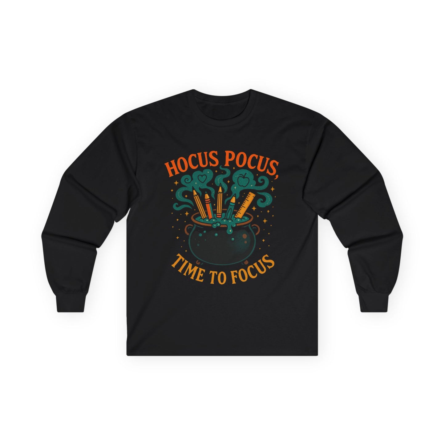 T-Shirt Hocus Pocus Long Sleeve Tee Halloween Shirt Funny Graphic Tee Autumn Fashion Unisex Casualwear Spooky Season Apparel