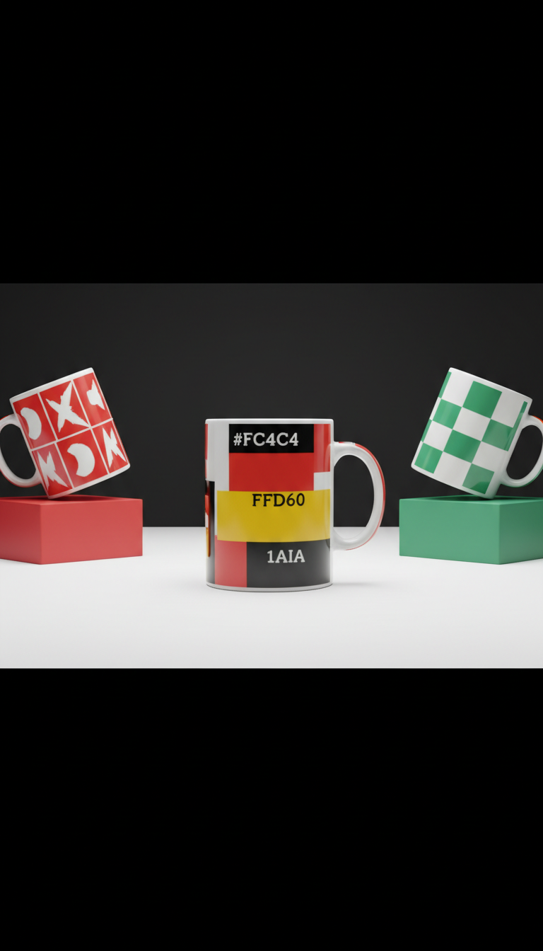 Ceramic Mug with Bold Artwork
