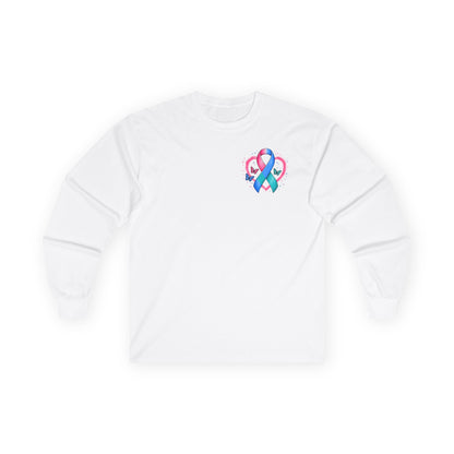 Thyroid Cancer Awareness Long Sleeve Tee – 'Stronger Than the Storm' Support Shirt