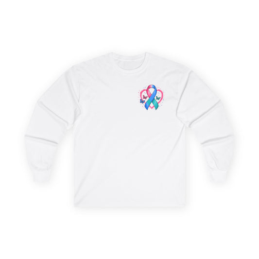 Thyroid Cancer Awareness Long Sleeve Tee – 'Stronger Than the Storm' Support Shirt