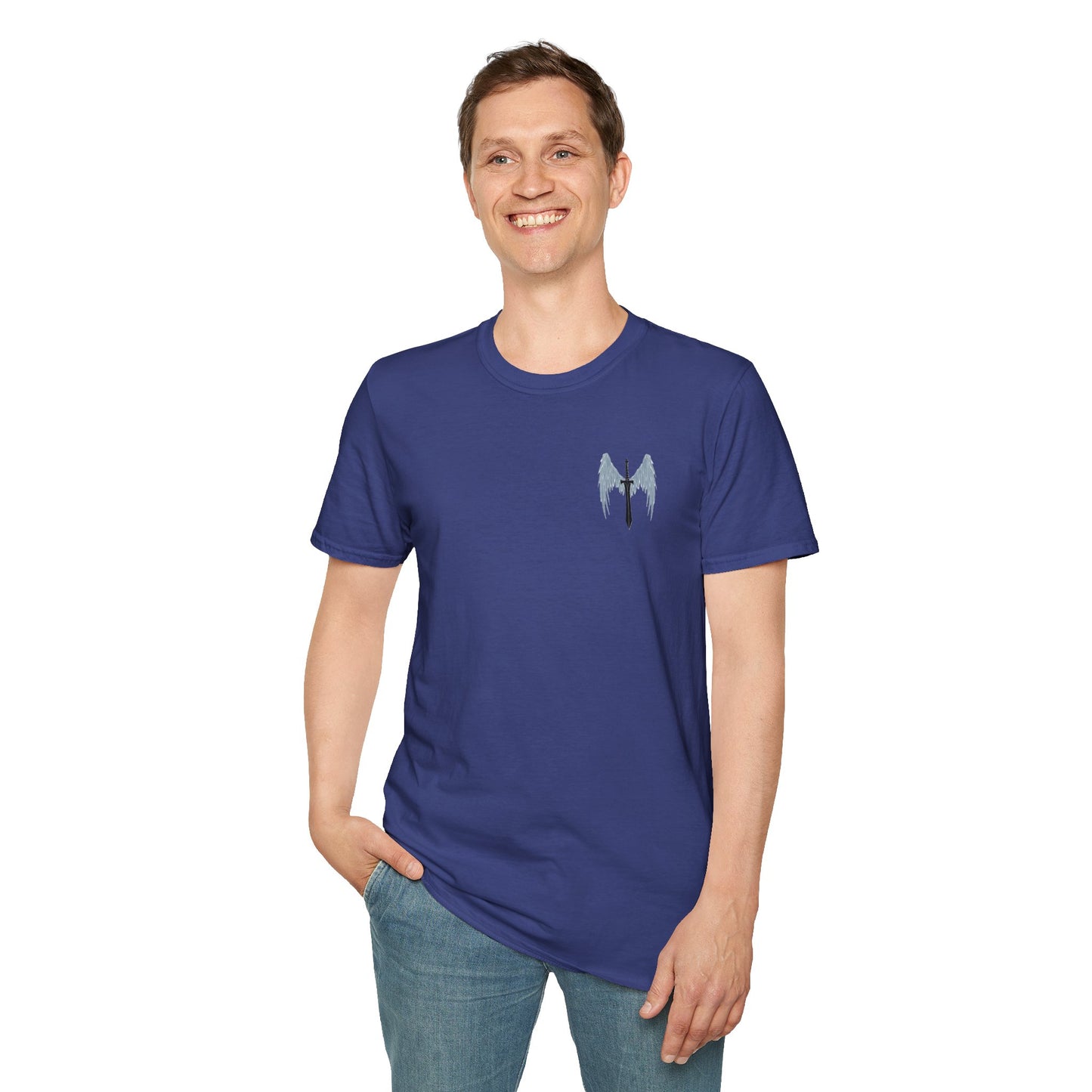 T-Shirt Unisex Softstyle T-Shirt with Inspirational Psalm Design Motivational Tee Christian Apparel Faith-Based Gift Casual Wear