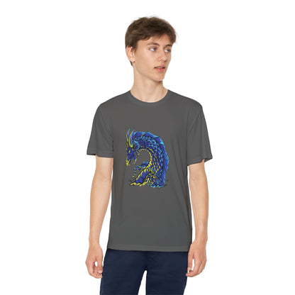 T-Shirt  Youth Dragon Graphic Tee Competitive Spirit Shirt for Kids Epic Dragon Art Birthday Gift Sports Event Apparel