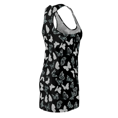 Racerback Dress Butterfly Print Dress for Women - Stylish Summer Dress Lounging Cute Gift