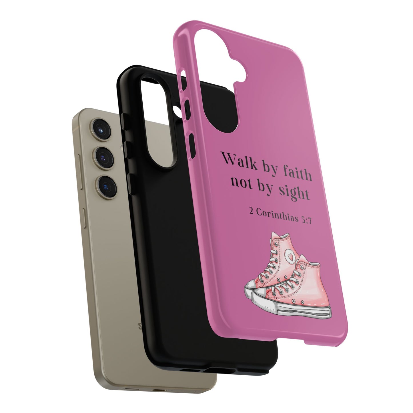 Cellphone Cae Faith-Inspired Phone Case Inspirational Gift Bible Verse Accessory Pink Converse Design Christian Phone Cover