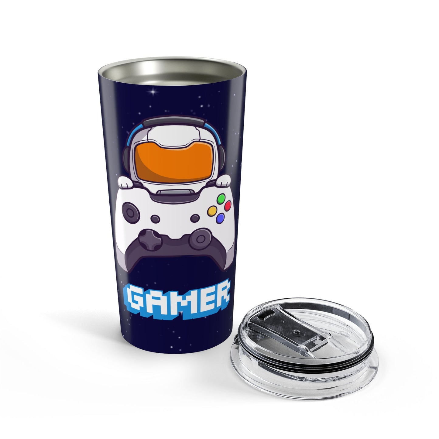 Tumbler Personalized Gamer Tumbler 20oz – Customizable Travel Mug with Game Controller Design