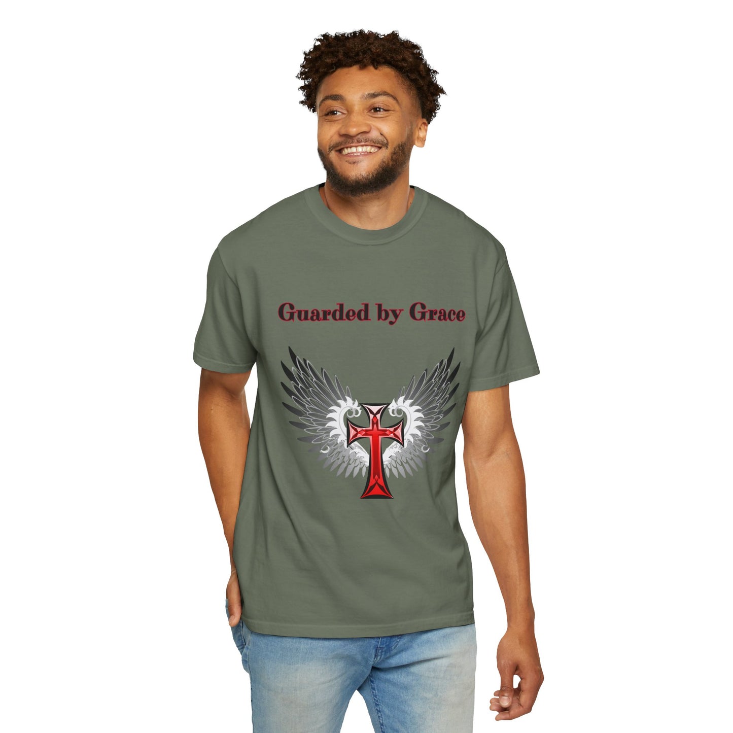 T-Shirt Guarded by Grace Unisex T-Shirt with Wings Design Christian Apparel Unique Gift Faith-based Fashion Inspirational SpiritualTee