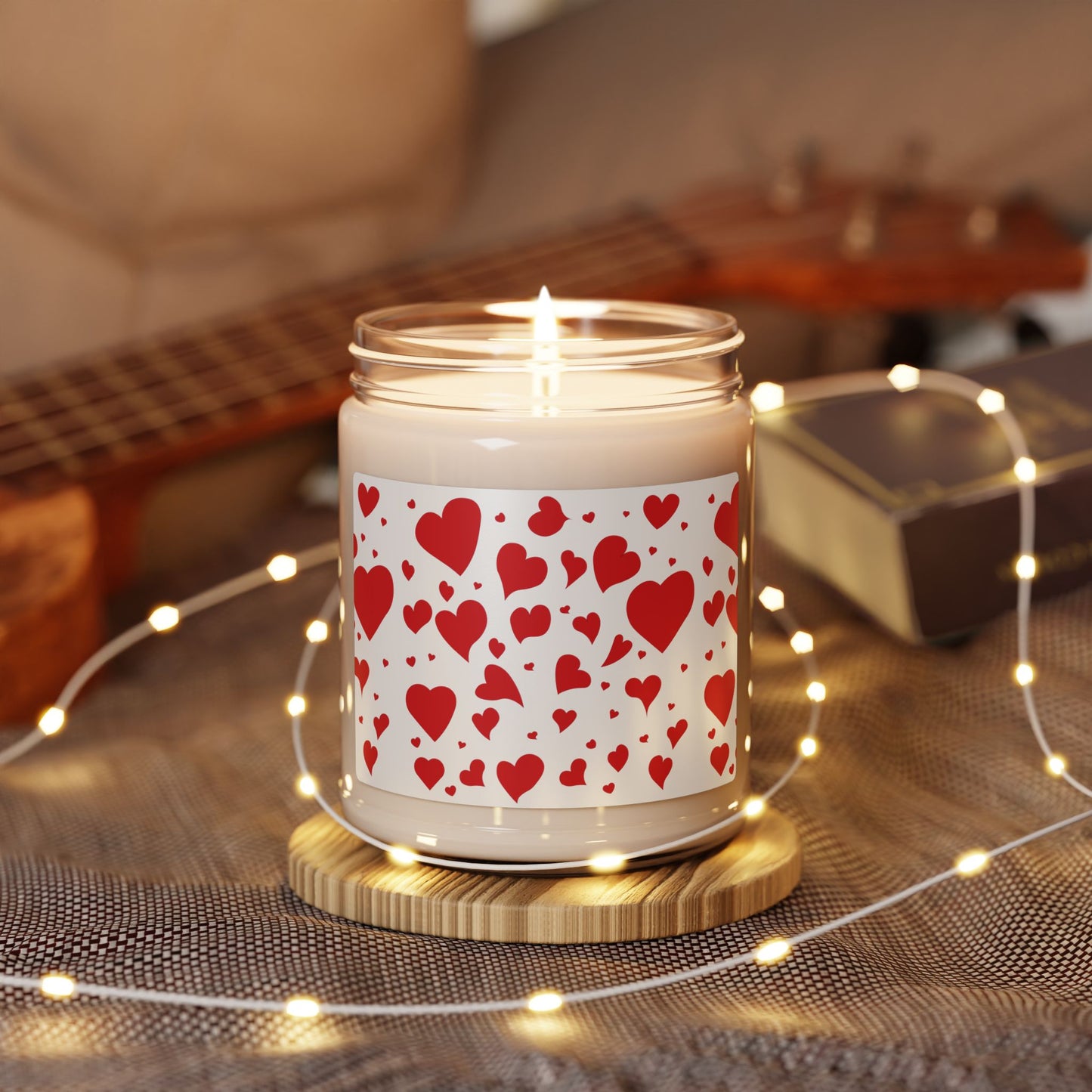 Valentine Heart Soy Candle — 9oz Scented Jar