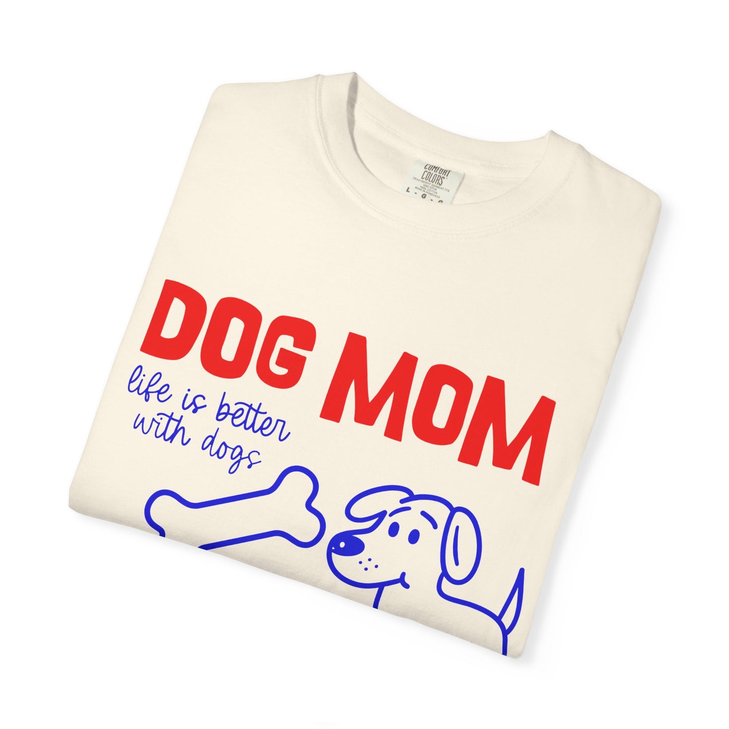 Dog Mom Club T-Shirt — Cute Paw Print & Bone Graphic Tee