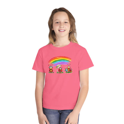 Kids Rainbow Ladybug Tee — Cute Playful Graphic Youth T-Shirt