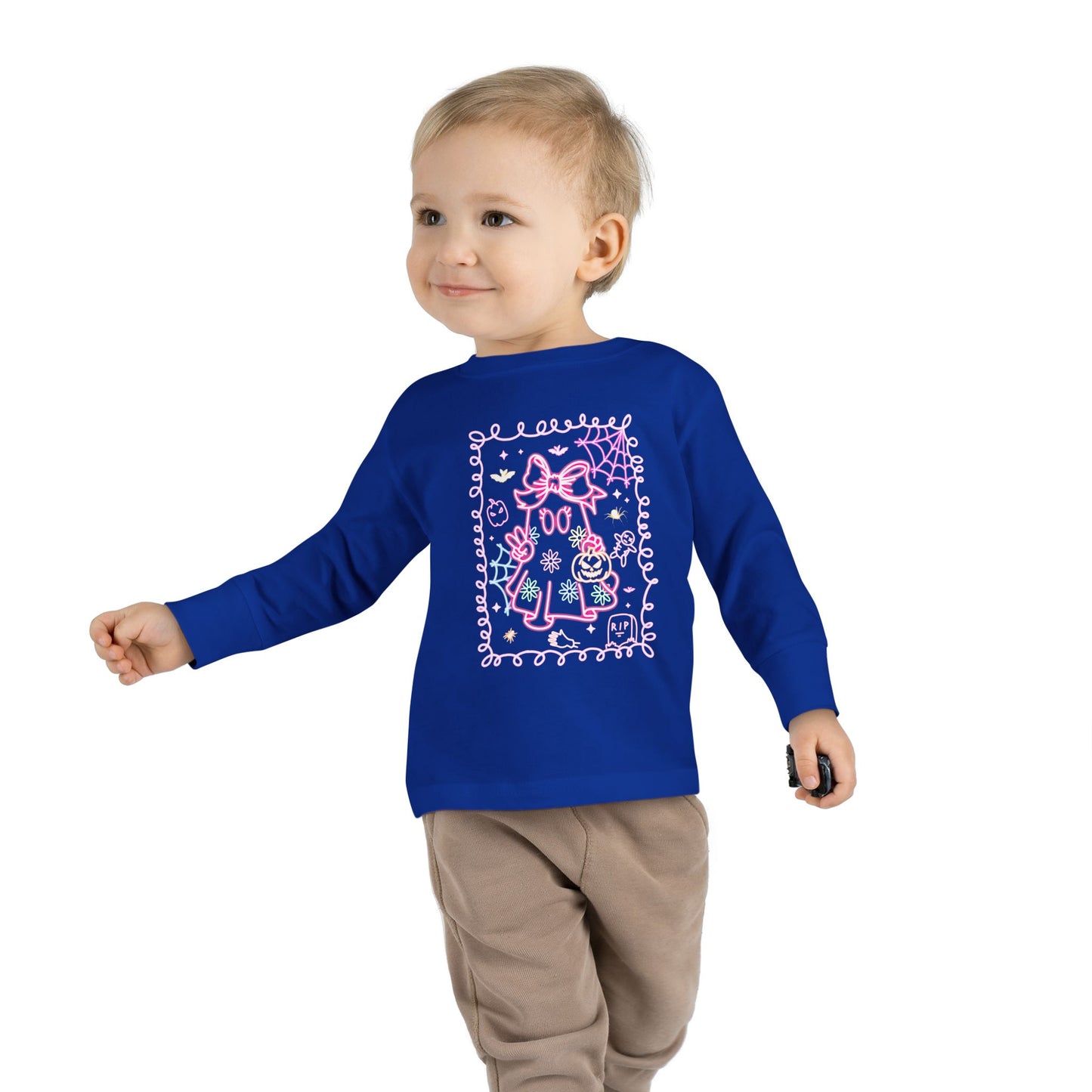T-Shirt Cute Cat Toddler Long Sleeve Tee Adorable Gift Kids' Fashion Playdate Outfit Baby Shower Present Everyday Wear Halloween