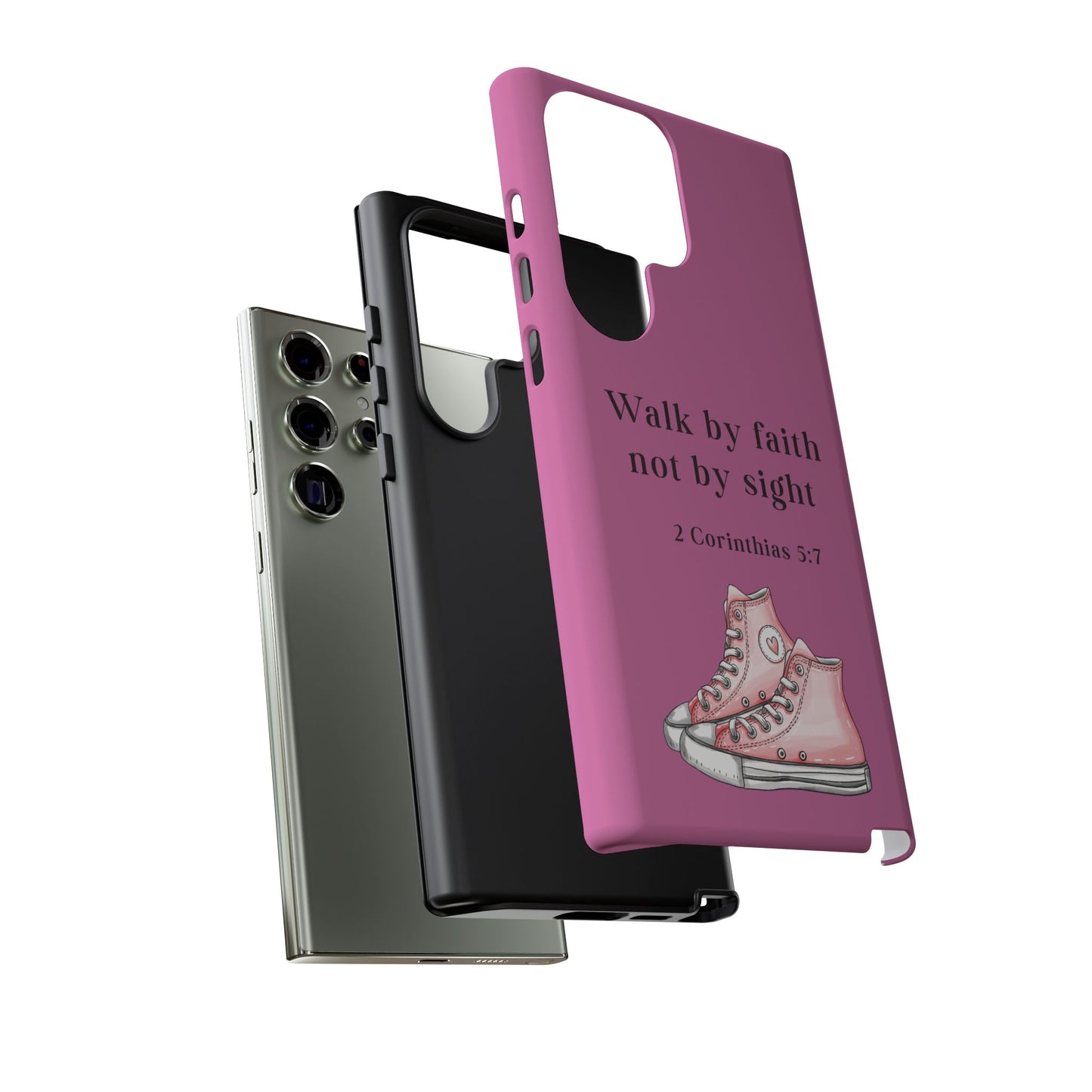 Cellphone Cae Faith-Inspired Phone Case Inspirational Gift Bible Verse Accessory Pink Converse Design Christian Phone Cover
