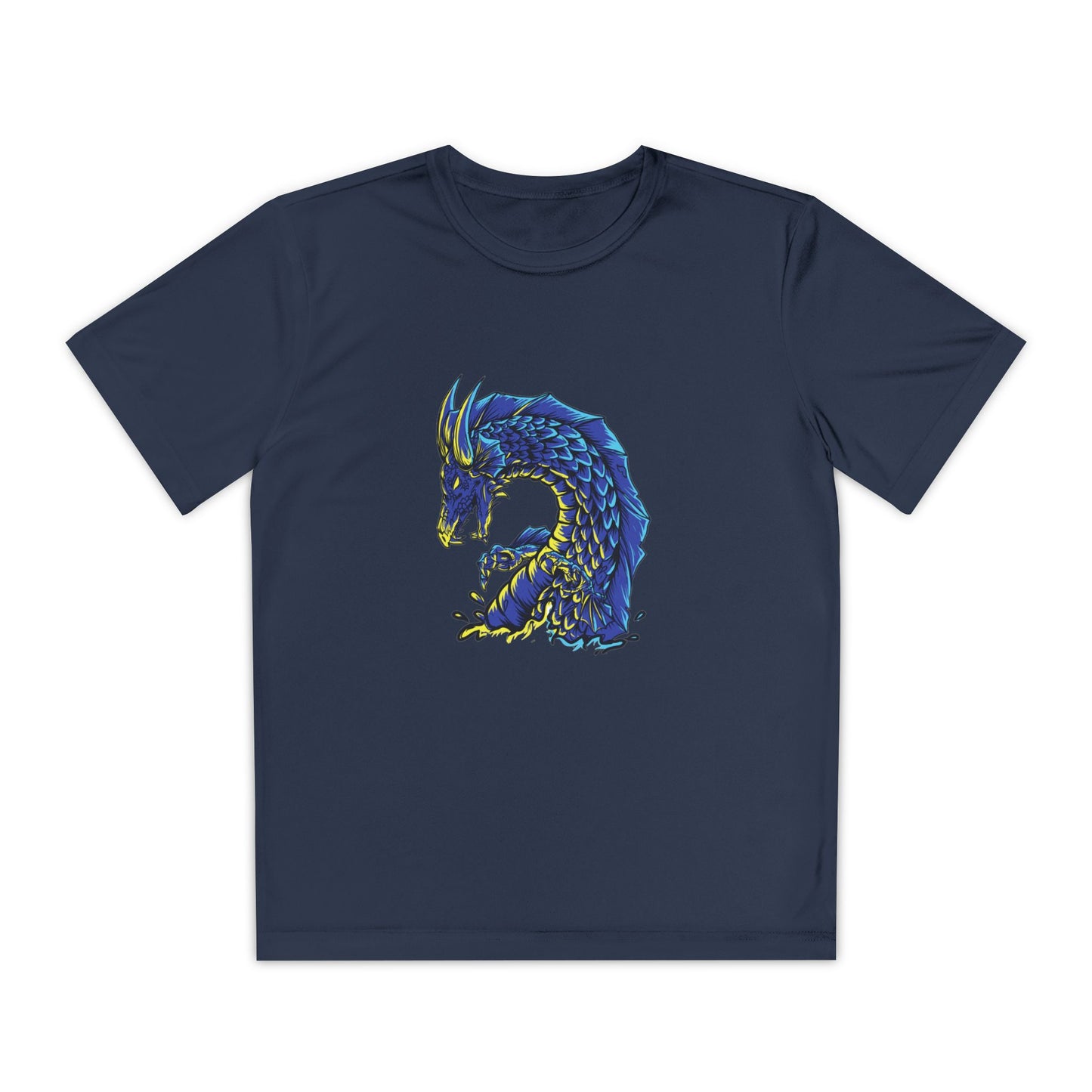 T-Shirt  Youth Dragon Graphic Tee Competitive Spirit Shirt for Kids Epic Dragon Art Birthday Gift Sports Event Apparel