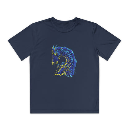 T-Shirt  Youth Dragon Graphic Tee Competitive Spirit Shirt for Kids Epic Dragon Art Birthday Gift Sports Event Apparel