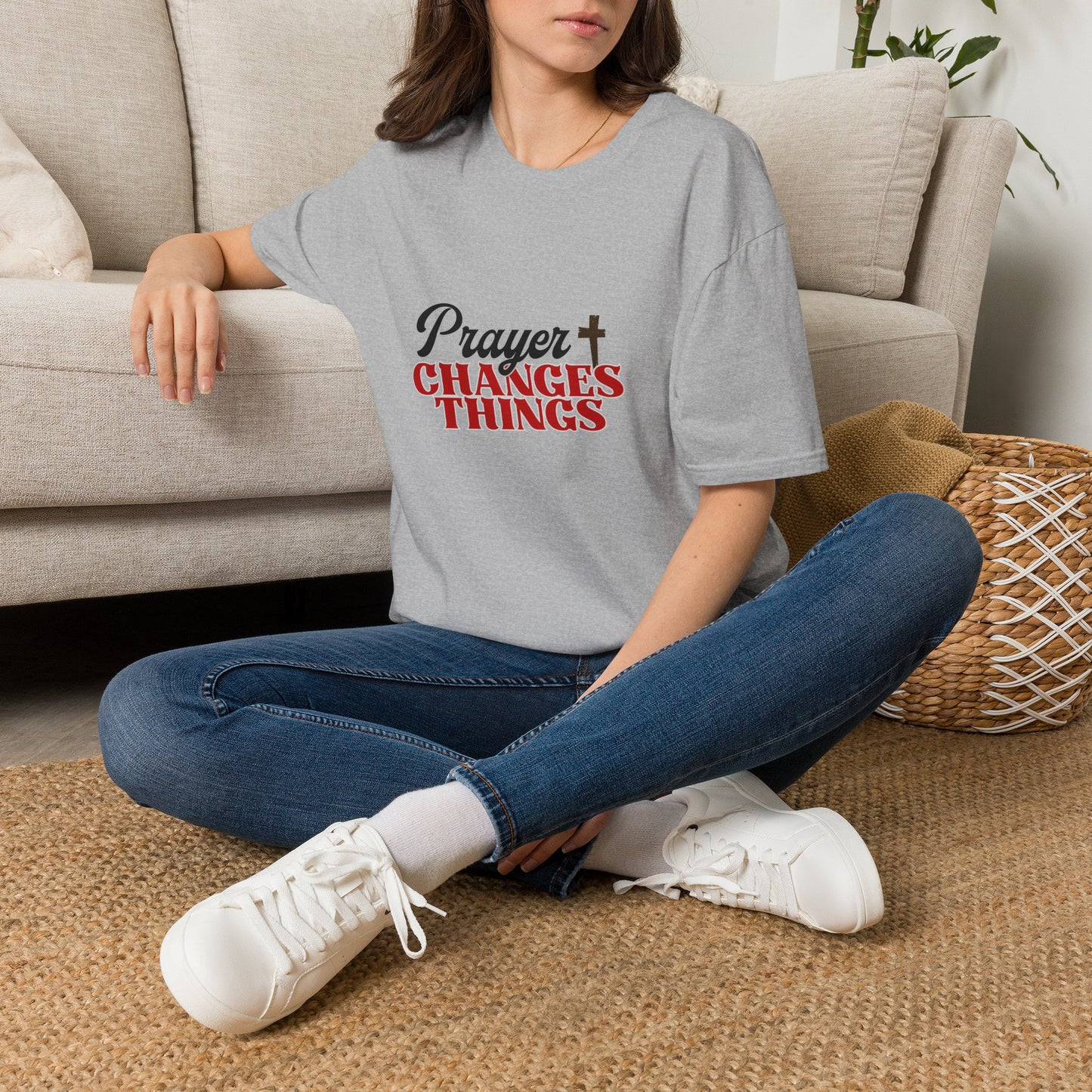 Prayer Changes Things T-Shirt Inspirational Christian Faith Tee Faith Based Spiritual Tee