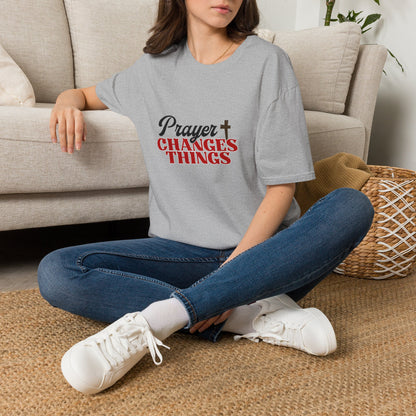 Prayer Changes Things T-Shirt Inspirational Christian Faith Tee Faith Based Spiritual Tee