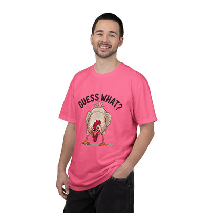 Chicken Butt T-Shirt "Guess What? Chicken Butt!" Funny Novelty Tee Conversation Starter Humorous Statement