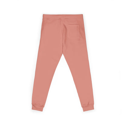Embroidered Unisex Fleece Sweatpants - Cozy Comfort in Blush Pink