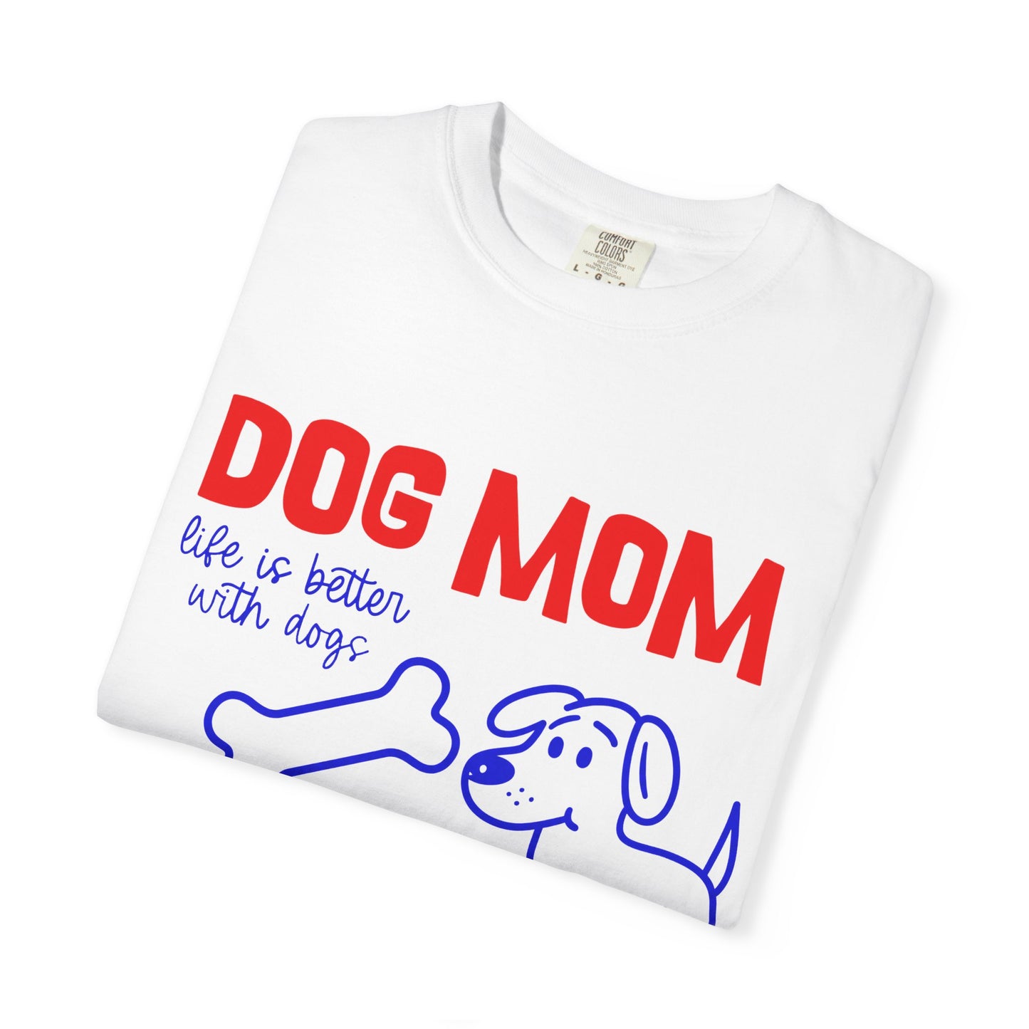 Dog Mom Club T-Shirt — Cute Paw Print & Bone Graphic Tee