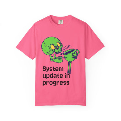 T-Shirt Funny Skeleton T-Shirt Unisex Graphic Tee Halloween Shirt Casual Wear Gift for Tech Lovers Humor Apparel