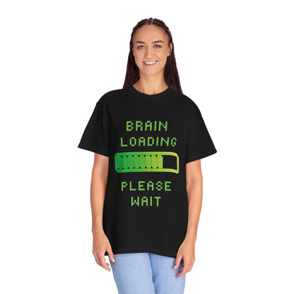 T-Shirt Loading Awareness T-Shirt - 8-bit Humor Gamer Gift Brain Loading Tee Unisex Graphic Shirt Quirky Humor Clothing