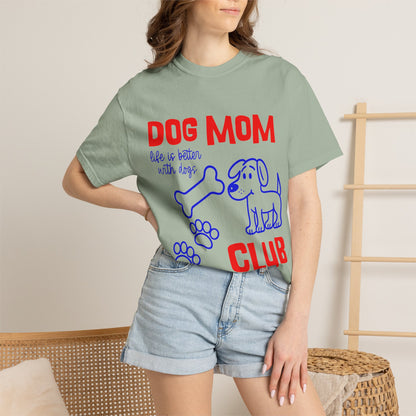 Dog Mom Club T-Shirt — Cute Paw Print & Bone Graphic Tee
