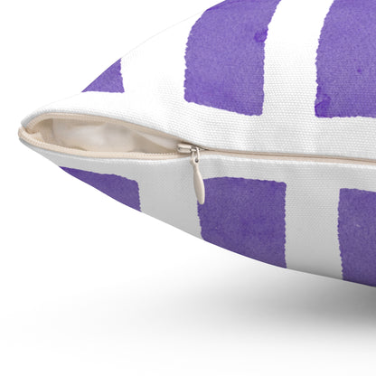 Chosen 1 Thess 1:4 Decorative Throw Pillow — Purple Striped Faith Accent