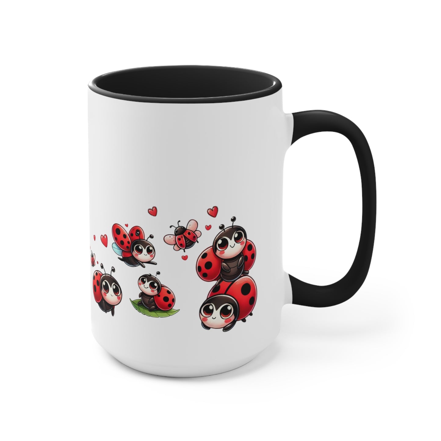 Coffee Mug Personalized Nana Ladybug Accent Mug - Cute Gift for Grandmothers