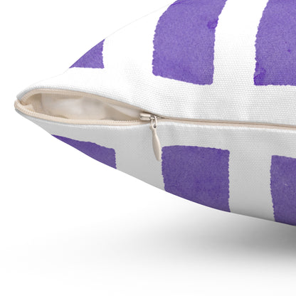 Chosen 1 Thess 1:4 Decorative Throw Pillow — Purple Striped Faith Accent