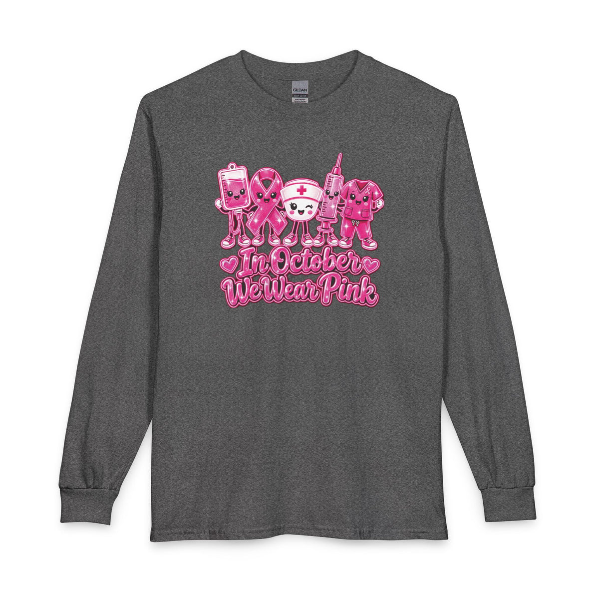 Breast Cancer Awareness Long Sleeve Shirt - "In October We Wear Pink"