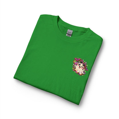 Halloween Long Sleeve Tee — "Just Here for the Boos" Ghost Party Shirt
