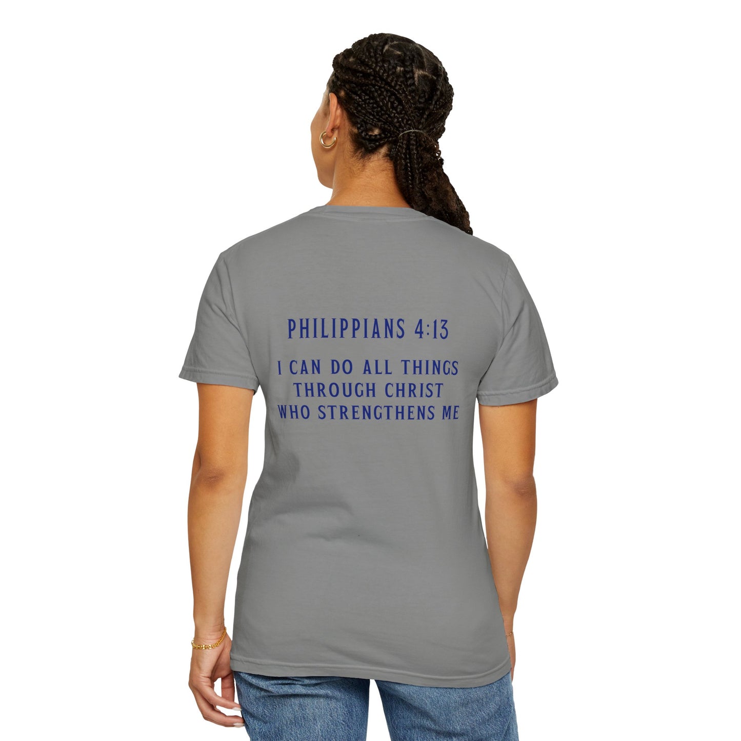 T-Shirt Inspirational Christian T-Shirt Cross & Philippians 4:13 Unisex Apparel Faith Tee Religious Gift Motivational Shirt