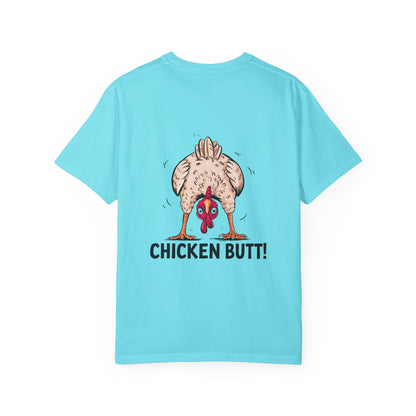 Chicken Butt T-Shirt "Guess What? Chicken Butt!" Funny Novelty Tee Conversation Starter Humorous Statement