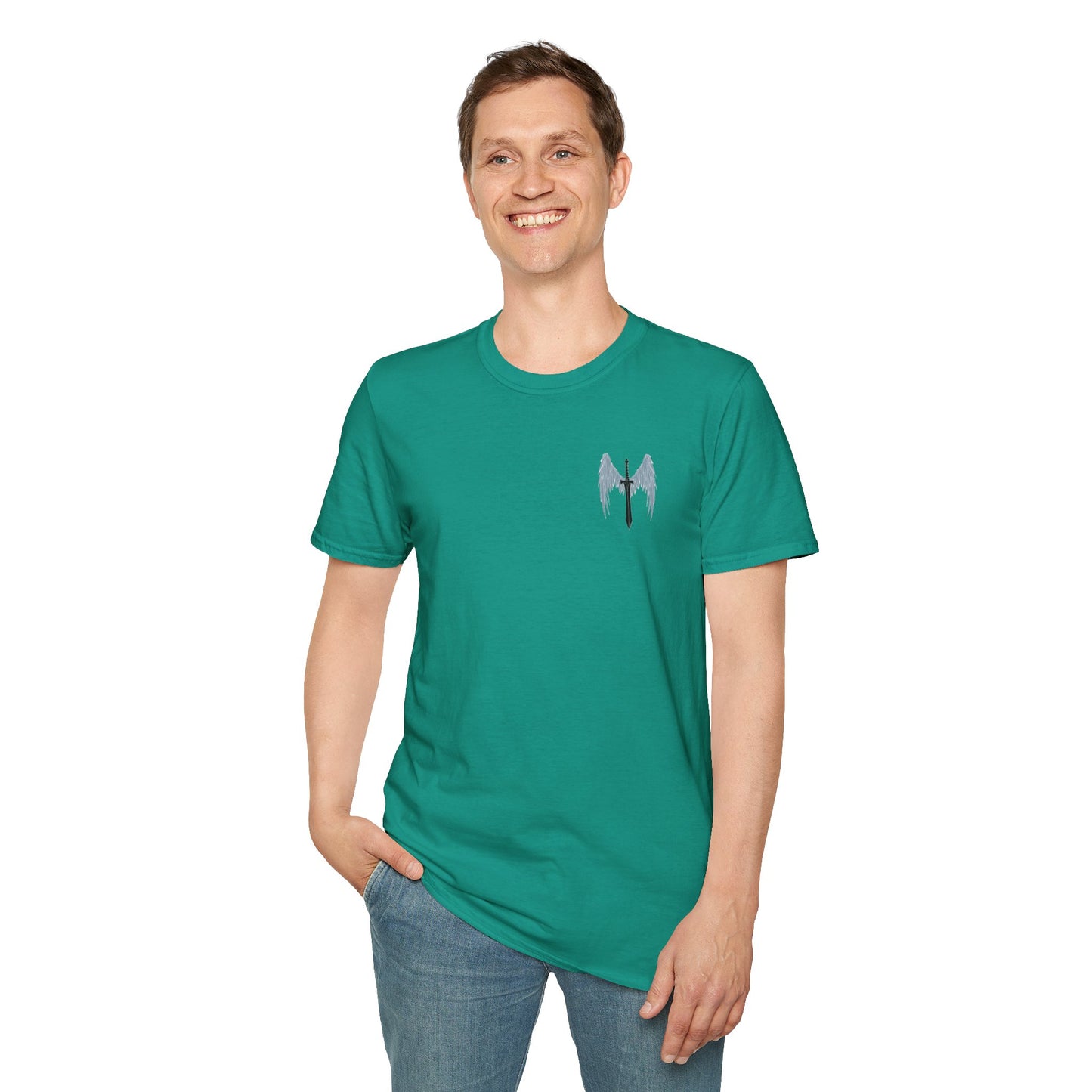 T-Shirt Unisex Softstyle T-Shirt with Inspirational Psalm Design Motivational Tee Christian Apparel Faith-Based Gift Casual Wear
