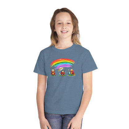 Kids Rainbow Ladybug Tee — Cute Playful Graphic Youth T-Shirt