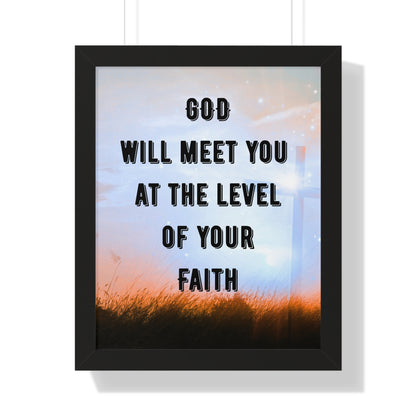 Framed Vertical Poster for Home Decor Motivational Wall Art Faith-Based Gift Spiritual Decor Inspirational Christian