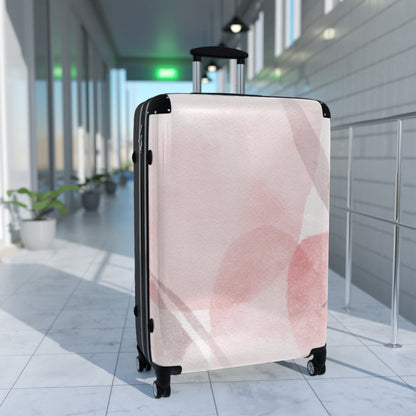 Blush Watercolor Carry-On Suitcase Lightweight Floral Travel Luggage